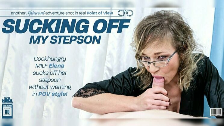 [Mature.nl] - Elena's Big Tits and Lingerie Tease Her Stepson