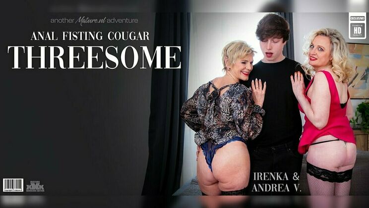 [Mature.nl] - Sexy Mature Cougars Irenka and Andrea with Young Toyboy