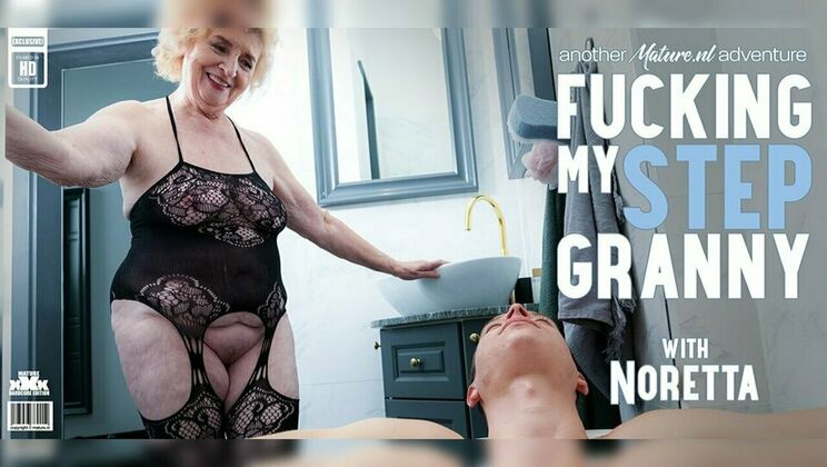 [Mature.nl] - Noretta's Shaved Pussy and Toyboy: A HOT Granny Night with Panties and Doggystyle