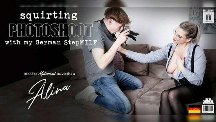 [Mature.nl] - German Stepmom Alina Fucked During Photoshoot - Alina (EU) - Hugh Stefner