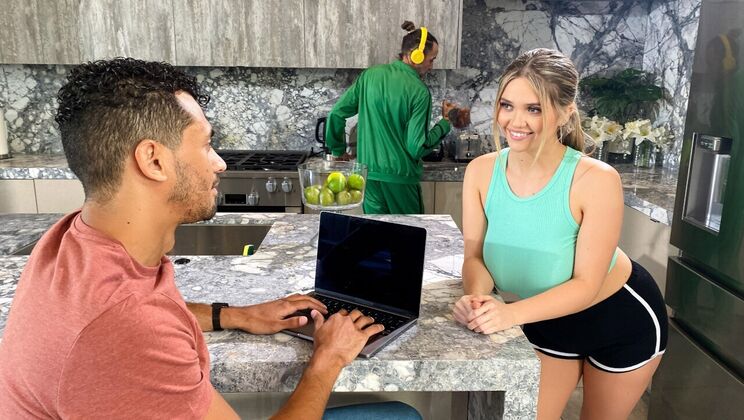 [CrazyCollegeGFs] - Kitchen Cheaters with Natural Assets - Alex Jones - Angie Faith