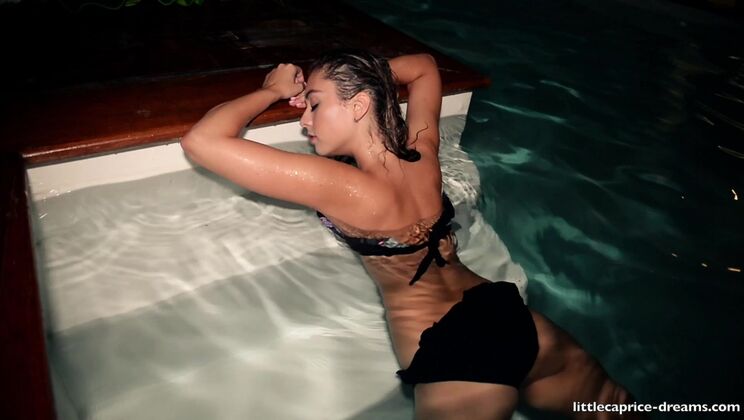 Sexy Skinny Sabrisse Enjoys a Solo Bath Time