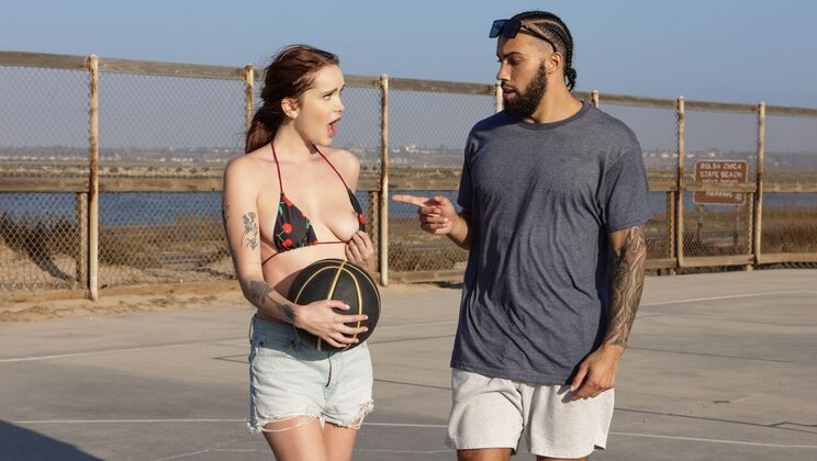 Outdoor Doggystyle Fun with Basketball Honey Chloe Foxxe and Hung Stud James Angel