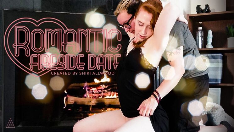 [ModelTime] - Romantic Fireside Cumshot for Redhead Shiri Allwood - Shiri Allwood - Nicko Wolfe