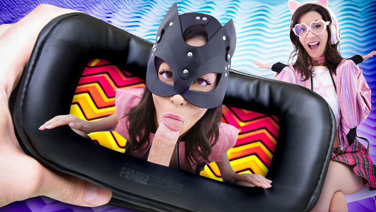 [SisLovesMe] - Petite Stepsister Gags on Joshua's Cock - Cum on Pussy - Natalie Brooks - Joshua Lewis