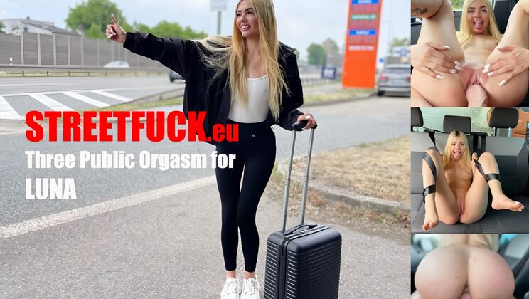 [StreetFuck] - Three Hot Orgasms on the Street for Luna Bbunny - Marcello Bravo - Luna Bbunny