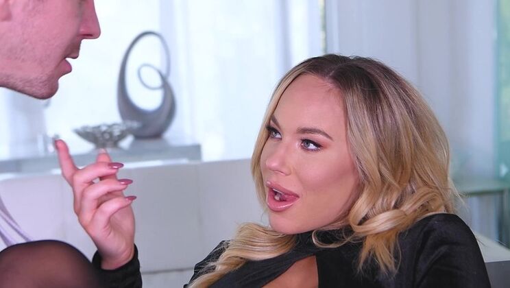 Blonde milf Olivia Austin takes standing sex