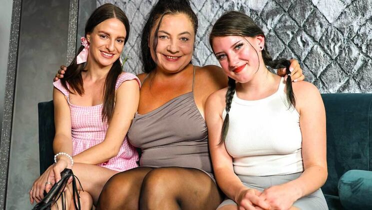 Teaching Girls: Hardcore Threesome with Brunettes