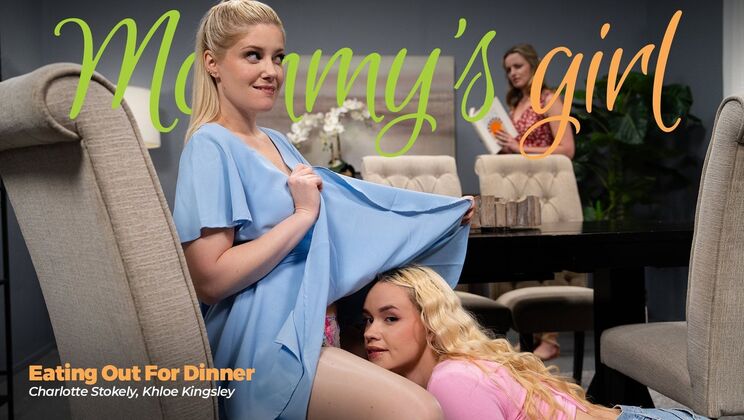 [Girlsway] - Natural Tits MILF Dining on College Girl's Pussy - Charlotte Stokely - Khloe Kingsley
