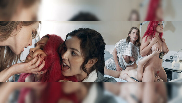 [FutanariXXX] - Big Tit Transzz Threesome Blowjob Video - Lily Lou - Octavia Red - Leana Lovings