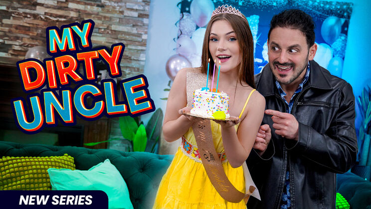 [MyDirtyUncle] - Braless Niece Sucks Cock in Bathroom, Cums Hard