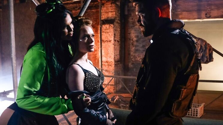 [DigitalPlayground] - Threesome Fuck n Lick: Blonde and Brunette Share a Big Cock for Anal