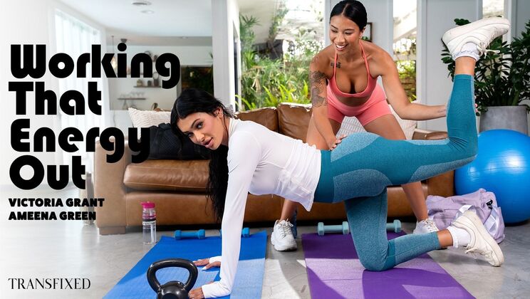 [Transfixed] - Transfixed Shemale with Bubble Butt Fucks Caucasian Girl Deep - Ameena Green - Victoria Grant