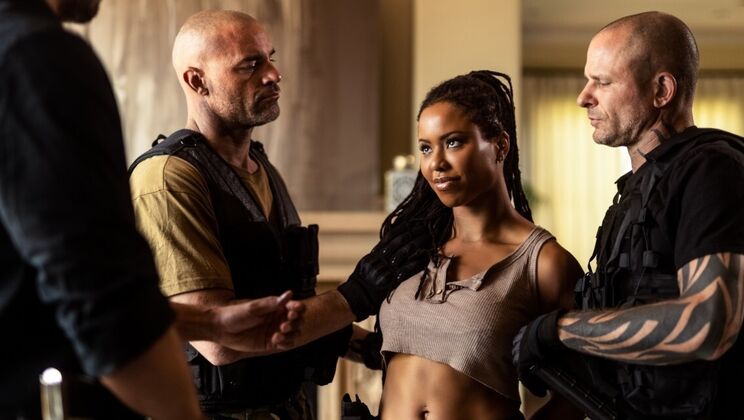 [DigitalPlayground] - Brunette with Big Tits and Tattoo Gets Anal Creampie - Military Roleplay - Kira Noir - Alex Jones