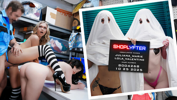 [Shoplyfter] - Ghost Sheet Babes Jason Sarcinelli Fucks With Piercing Play - Jason Sarcinelli - Juliana Marie - Lola Valentine