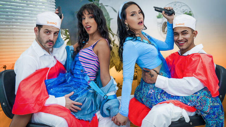 [SwappzSingles] - Braless Tease - Tiny Daughter and Supportive Mom in Taboo Fuck