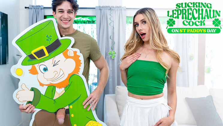 [PrincessCum] - Blonde Couple Sex - St Patrick's Day Creampie Finish - Parker Ambrose - Emily Jade