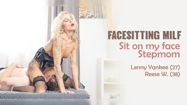 Blonde Mature Reese W. With Small Tits Rides and Slurps His Cock