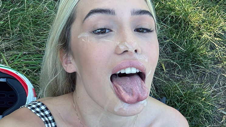 Big Cock Blowjob with Amateur Blonde Rika